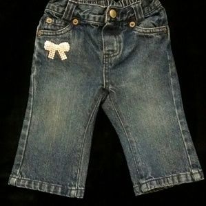 Koala Kids Bejeweled Blue Infant Jeans (6 Months)